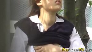 Japanese schoolgirl massaging